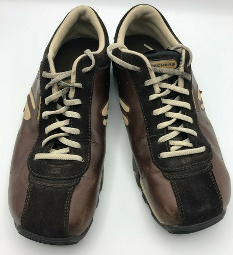 Skechers Dark Brown Leather Suede Low 