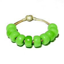 10 Pcs. Wonderful Green Aventurine Gemstone Big Hole Beads Large Hole Beads 14mm