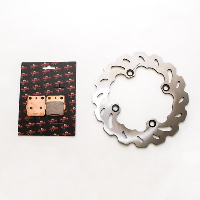 TRX 400EX 400X 300EX Stainless Brake Disc Rotor & Pads Rear Alba Racing ...