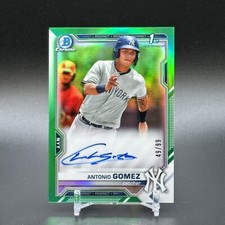 2021 Bowman Chrome Antonio Gomez #'d /99 Green Refractor Auto - NY Yankees