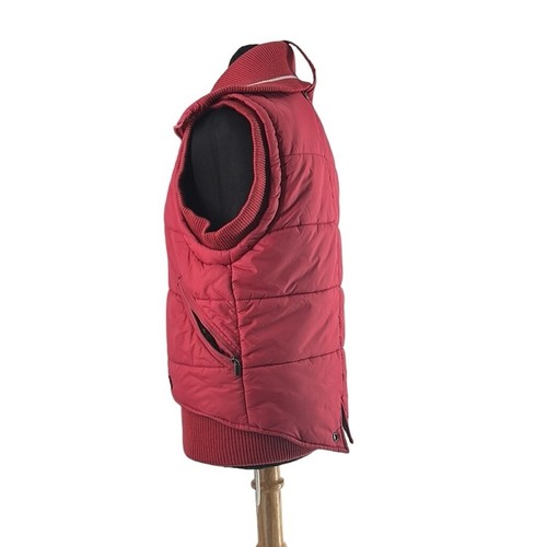 Diesel puffer vest pink red gorp core hiking mountains fall outdoors sz M - Picture 11 of 15