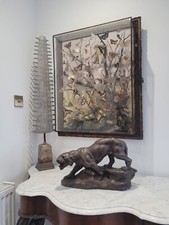 Vintage Lion Tiger Statue Sculpture Classical Large