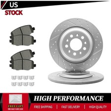 Rear Disc Brake Rotors Pads For Jeep Cherokee With Dual Piston Front Caliper