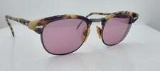 Vintage Norman Rockwell Brown Gray Oval Brow-Line Metal Sunglasses FRAMES ONLY