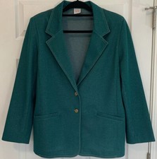 Vintage 1970s Lady Graff Blazer Jacket With Shoulder Pads Made In USA