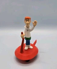 GEORGE JETSON • Vintage 1990 Wendys Kids Meal Toy On Wheels Jetsons Applause 3½"