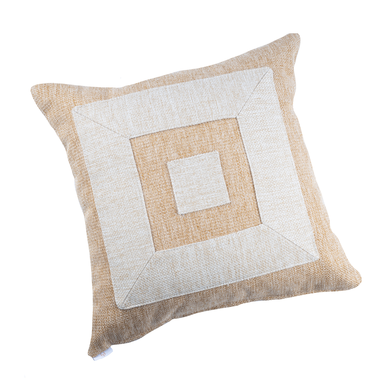 ThemisZ Infinity Cushion 43x43cm Golden Beige Off White Luxury Decor