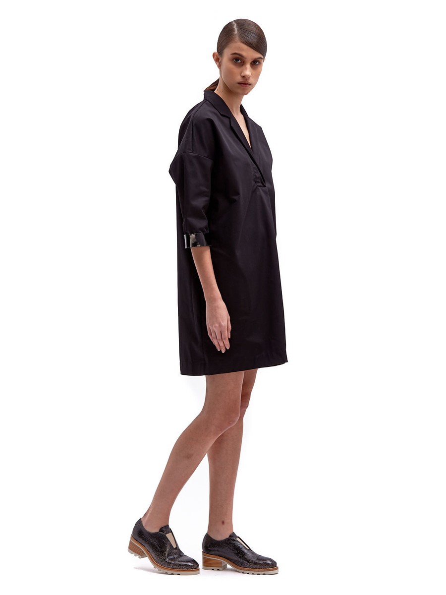 Acne Studios Shift Patent Trim Dress