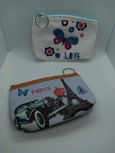 2 Portamonete Stampati con Cerniera Donna/Ragazza, portafoglio piccolo |  eBay