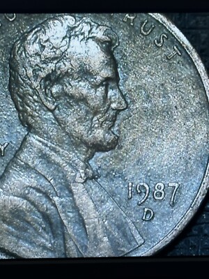 1987 D penny error crooked mint mark. Item #354 | eBay