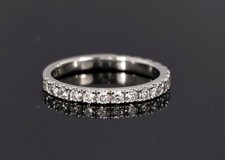 3,000 Platinum 0.75ct Round Diamond Wedding Band Anniversary Ring Size 6.5