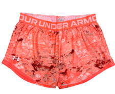 Under armour Girls' UA Play Up 2.0 Printed Shorts orange size YLG/G