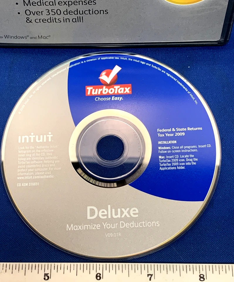 TurboTax Deluxe Federal + E-File 2009 for Windows & MAC - Image 2 of 4