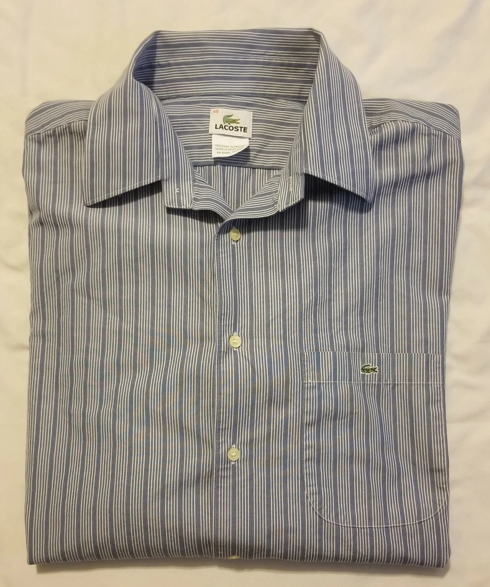 Lacoste white button down shirt top