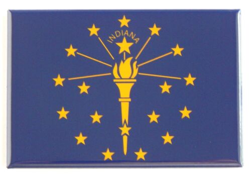 Indiana Flaga Państwowa MAGNES NA LODÓWKĘ - Zdjęcie 1 z 3