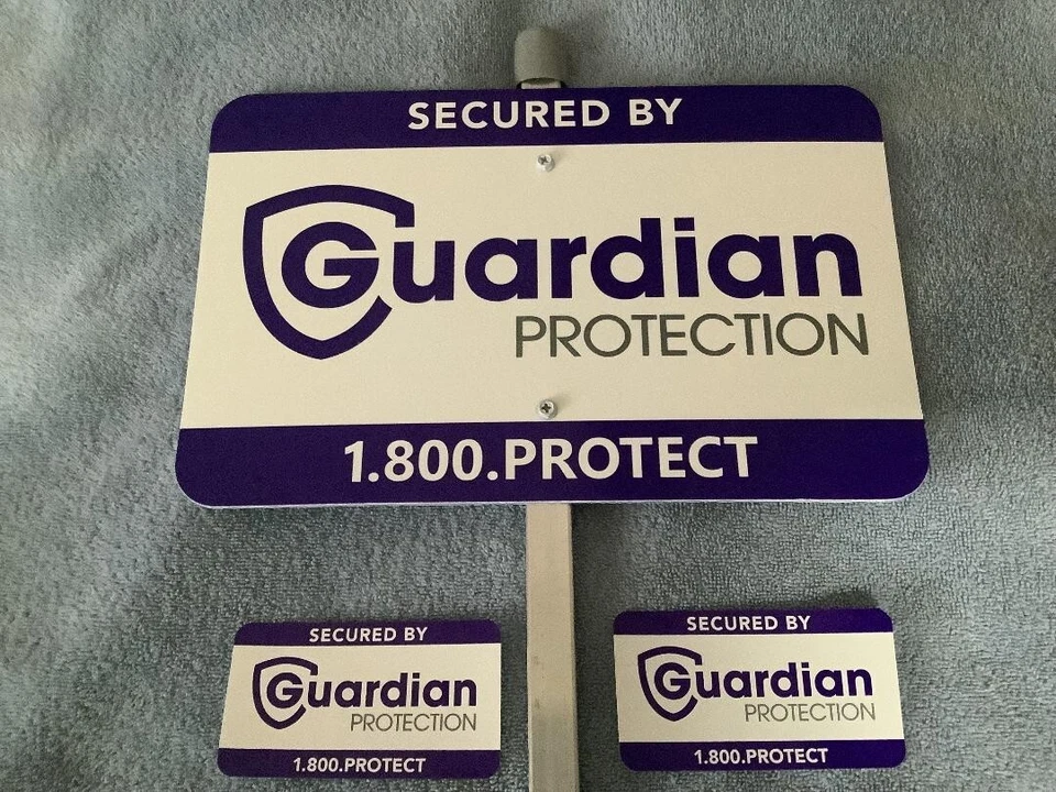 New Guardian Protection Lawn Sign With Pole & 2 Stickers ADT Yard Sign Fast Ship - Image 2 of 4