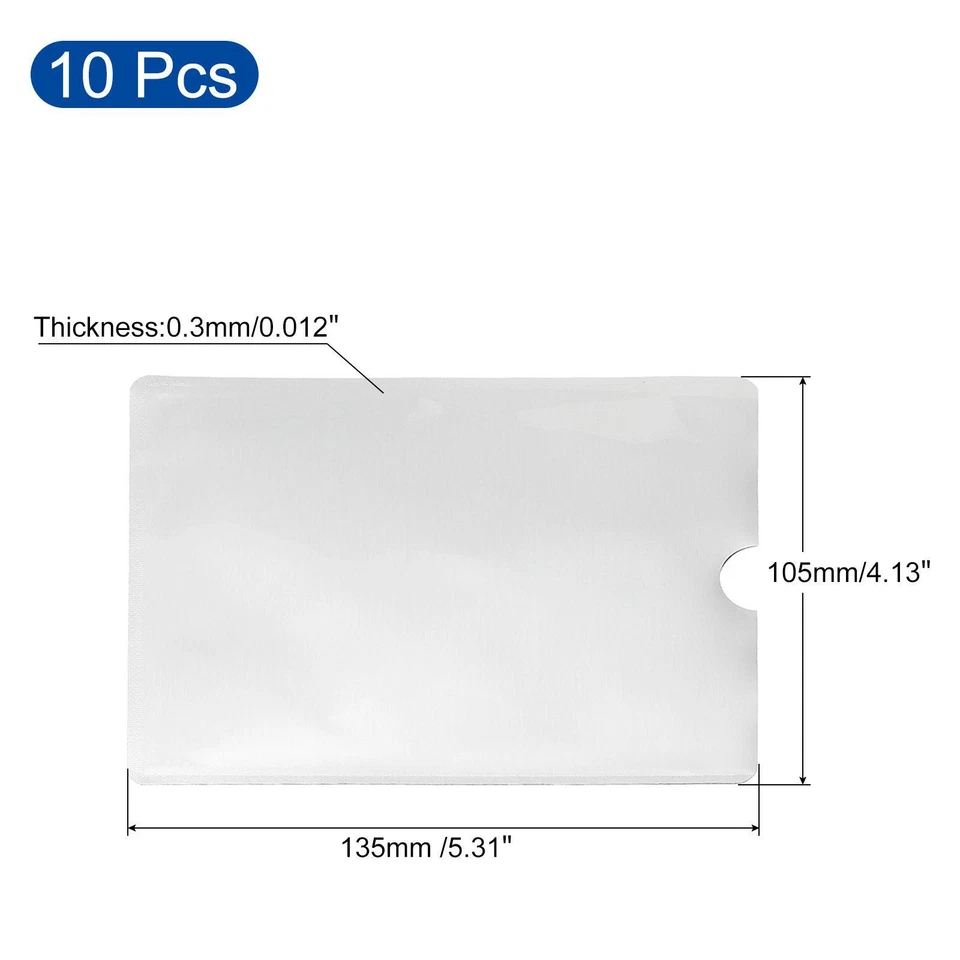 Fundas para Pasaporte Bloqueo RFID 10pzs Protector de Identidad Antirrobo Blanco - Imagen 2 de 4