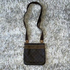 Louis Vuitton Bosphore Monogram Crossbody Brown Canvas Vintage ❤️