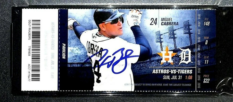 ALEX BREGMAN Signed Auto 1st MLB Hit Full Ticket 7/31/16 Graded PSA/DNA 10 GEM - Image 2 of 4