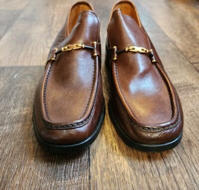 Embassy Collection Hanover Brown Leather Loafers Men display picture 1