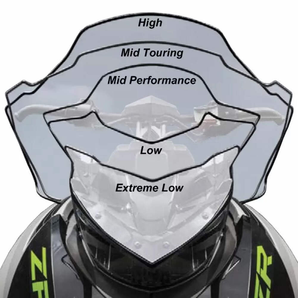 2014-2025 Arctic Cat ZR/XF/M/PTA/BC Mid Tour Black Windshield