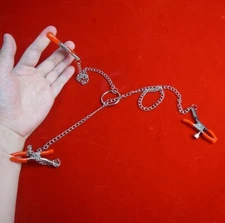 BDSM Nipple Clamps,Labia Clitoris Clit Clips With Metal Chain,Couples,Adult Game