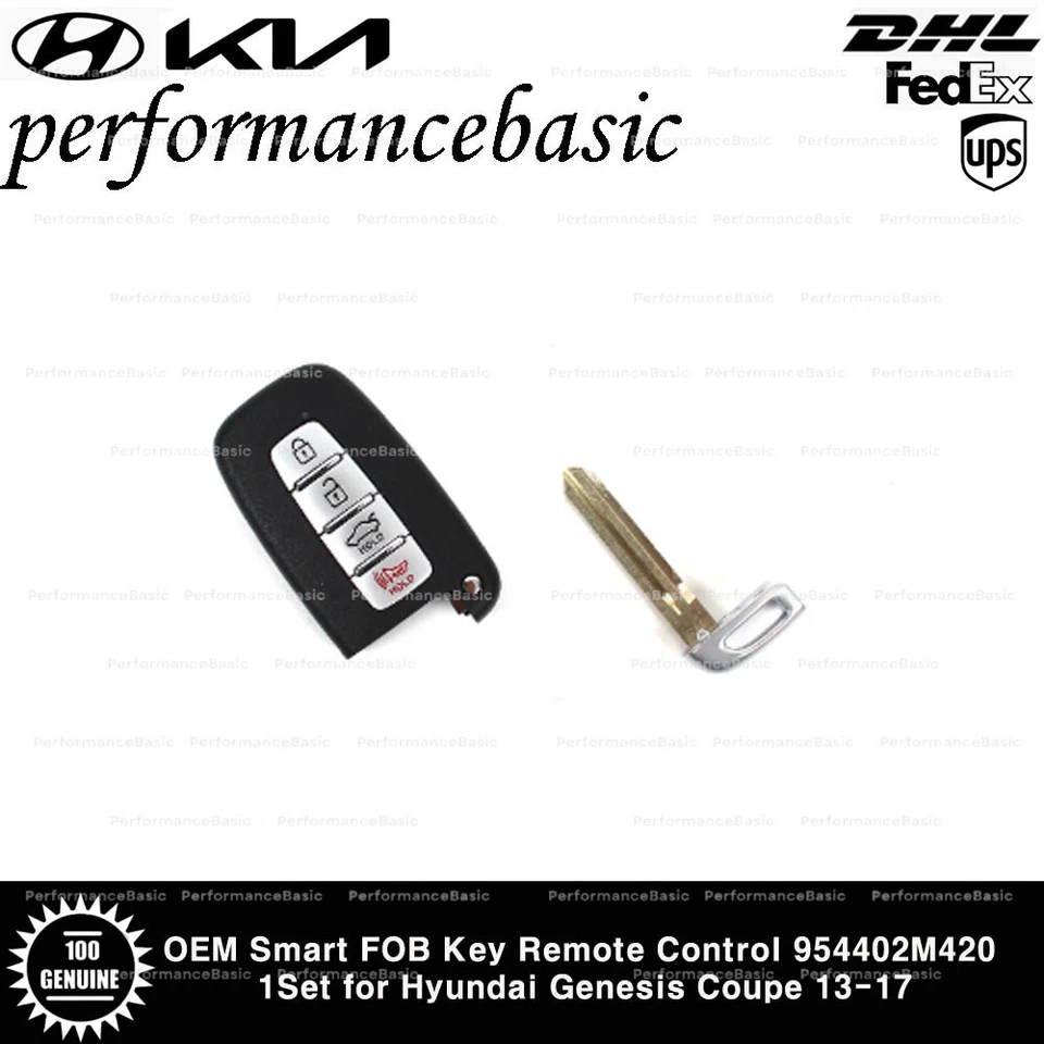 Mando a distancia con llave FOB inteligente OEM 954402M420 1 juego para Hyundai Genesis cupé 13-17 Foto 3 de 4
