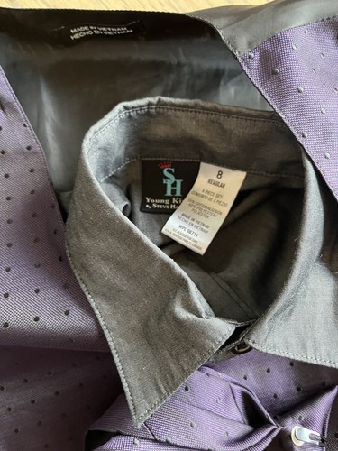 Young Kings Steve Harvey Purple 4 Piece Suit size 8 - Picture 3 of 3