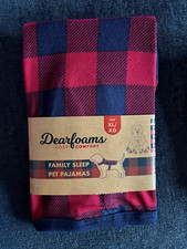 Pet Pajamas Dog Cat NEW Family Sleep Red Blue Plaid Sz XL Cabin Lumberjack