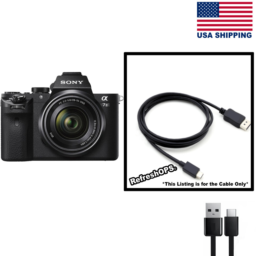 Sony Mirrorless Alpha a7 II Digital Camera USB Cable Transfer Cord Replacement