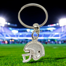 American Football Helmet Alloy Charm Pendant Keyring