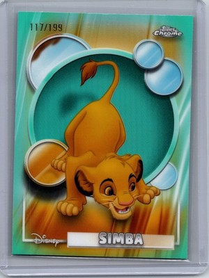 2026 Topps Chrome Disney Simba #162 Aqua Refractor /199 The Lion King