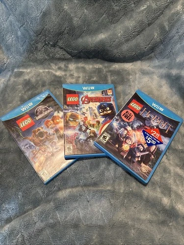 Wii U Lego Game Lot - The Hobbit, Avengers, Jurassic World