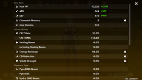 Genshin Impact AR 59 America - Varessa - Furina - Columbina - Raiden - Hu Tao