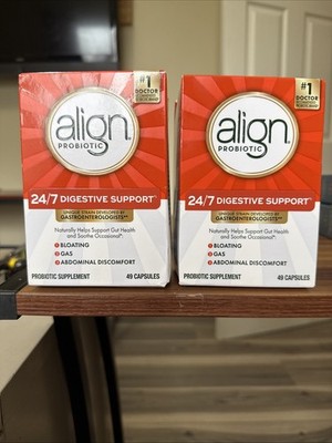 Lot Of Two (2) Align Probiotic 24/7 Digestive Support 98 Capsules Exp: 01/2028+
