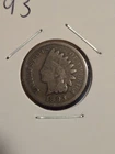 1893 Indian Head Cent – Good to Very Good (G–VG) Condition