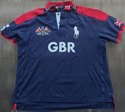 Ralph Lauren Herren Poloshirt 2XB Great Britain  - Weite 70cm - 3XL - Kurzarm 