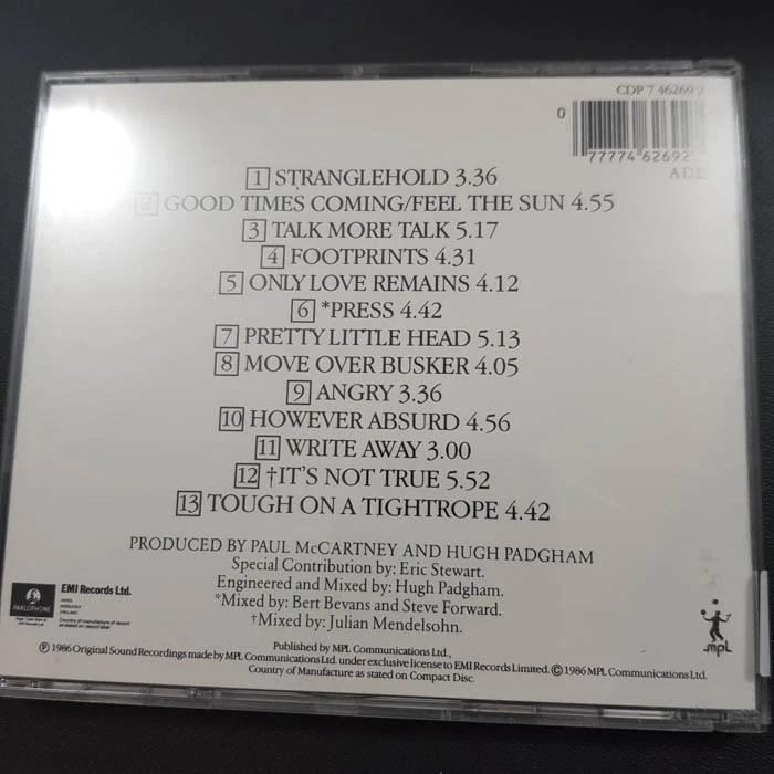 PAUL MCCARTNEY Press To Play JAPAN EX/EX(CD) - Bild 4 von 4