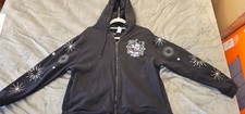 Disney 100 Mickey Mouse Friends Embroidered Black Zipper Hoodie Sweatshirt XL