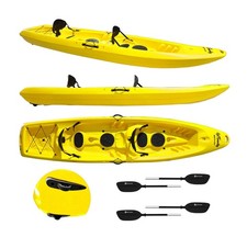 kayak da mare e lago 3 posti modelli GIL FAMILY, inclusi 2 sedili e 2 pagaie e r