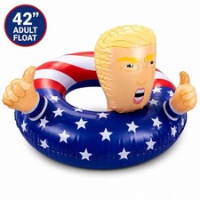 42 Trump Pool Float Ring Patriotic USA Adult Inflatable Tube