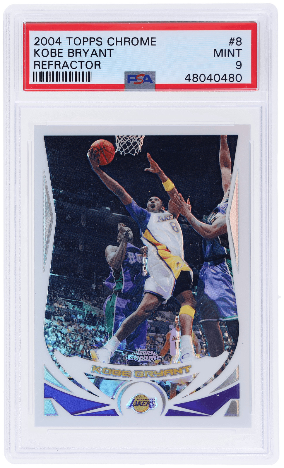 2004 Topps Chrome Kobe Bryant Refractor #8 PSA 9