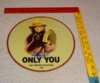 VINTAGE 1954 SMOKEY THE BEAR FOREST FIRE PREVENTION 10" PORCELAIN METAL GAS SIGN