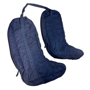 Trails West Navy Blue Padded Tall Boot Bag Fleece Lined Equestrian Boot Bags