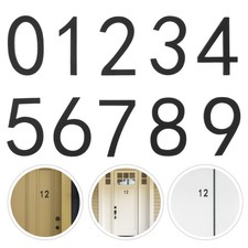 10 piezas adhesivas adhesivas para letreros de dirección de puerta de acrílico números de buzón