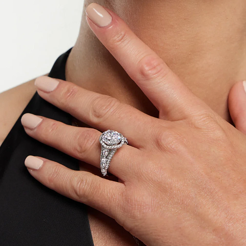 2.00 Ct Round Cut IGI Certified Lab Grown Diamond Wedding Ring 950 Platinum - Image 4 of 4