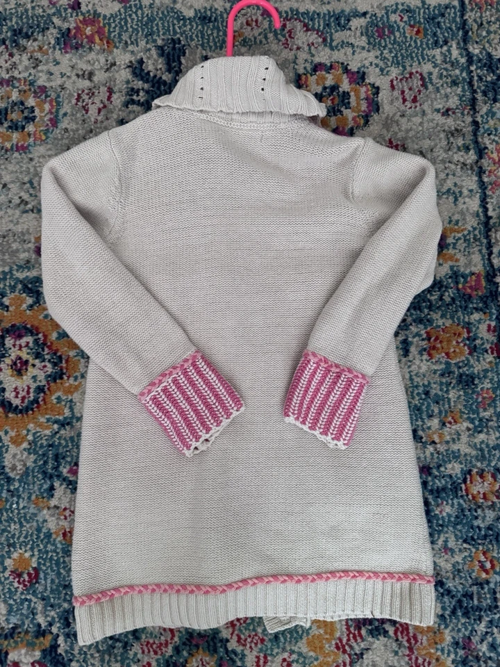 Maggie & Zoe Girls Chunky Knit Cardigan Sweater Grandpa Sweater Size Small - Image 3 of 4