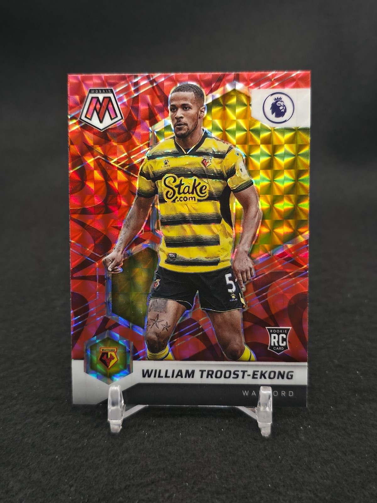 2021-22 Panini Mosaic Premier League #50 William Troost-Ekong Reactive Red RC