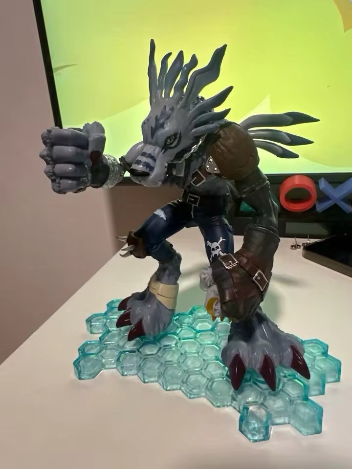 Figura Digimon Garurumon Anime Modelo Coleccionista Figura de Acción Greymon