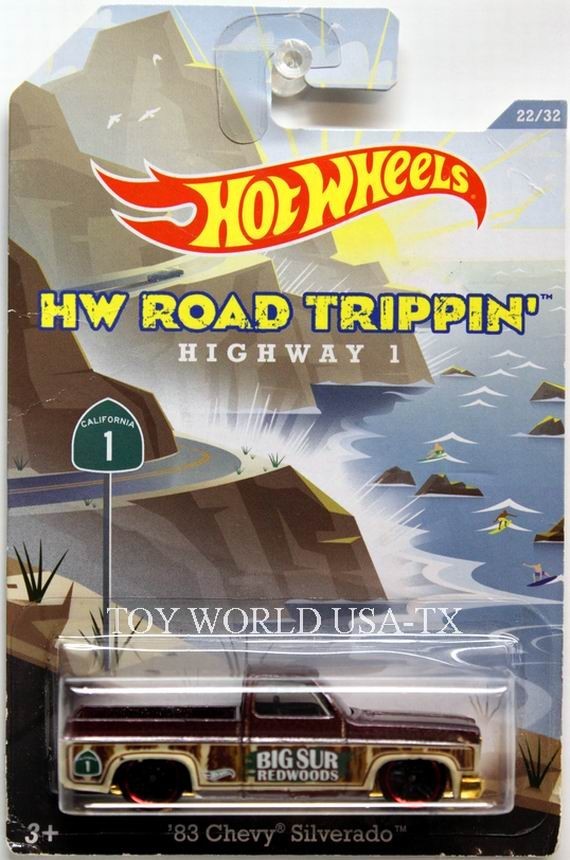 2014 Hot Wheels HW Road Trippin Highway 1 #22 '83 Chevy Silverado